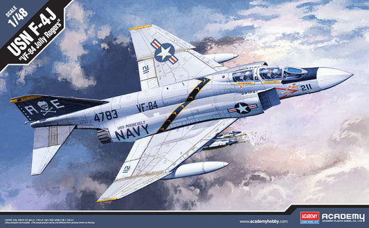 Academy USN F-4J VF-84 Jolly Rogers 1/48 - Modelo de Avião Detalhado