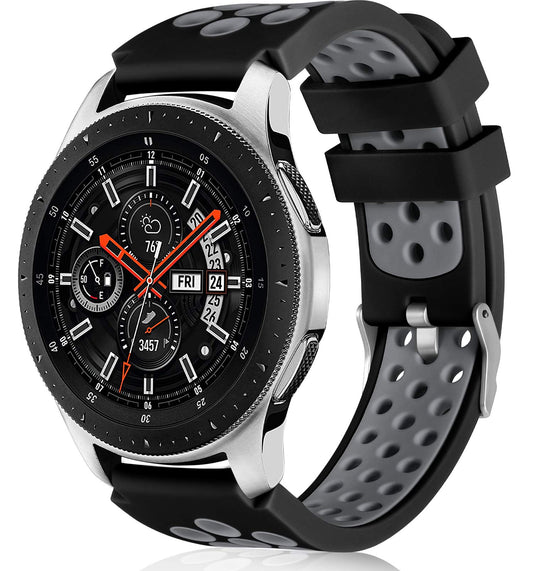 Lerobo Pulseira Compatível com Samsung Galaxy Watch 3/46mm/Gear S3 (Preto/Cinza)