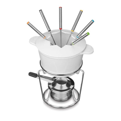 Cuisinart Conjunto de Fondue de Ferro Fundido 13 Peças (Branco)