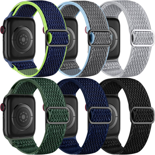 Lerobo 6 Pack Pulseiras Trançadas Compatíveis com Apple Watch (cores diversas)