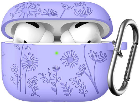 Lerobo Capa Protetora Gravada Compatível com AirPods Pro 2ª/1ª Geração USB-C (Violeta Azulado)