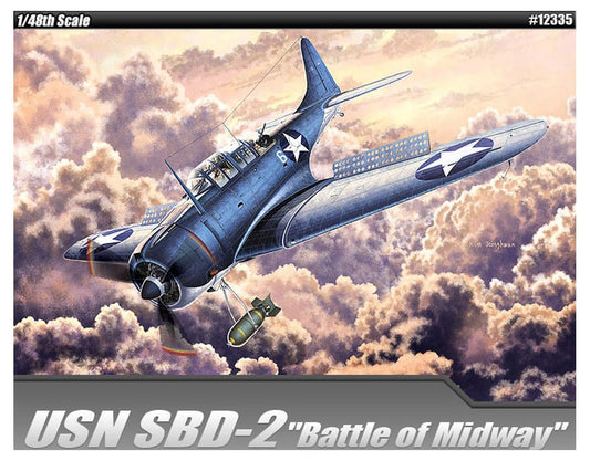 Academy Kit 1/48 US Navy SBD-2 Dauntless Battle of Midway - Modelo Plástico