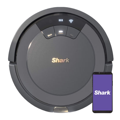 Shark Robô Aspirador ION AV753 Wi-Fi Alexa 120min Tri-Brush Cinza Para Pisos e Carpete