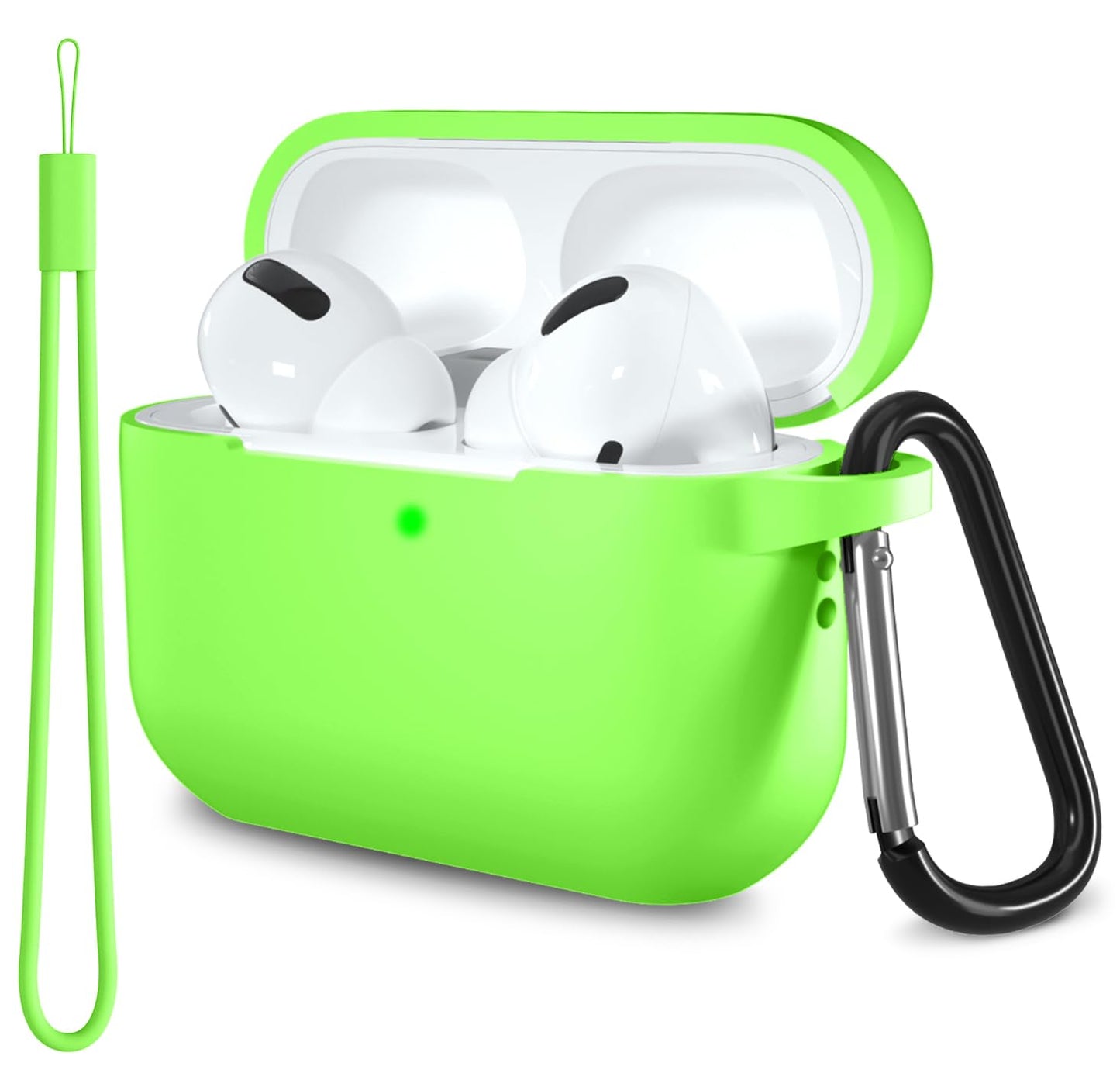 Lerobo Capa Silicone Fluorescente para AirPods Pro 2ª/1ª Geração (Verde Fluorescente)