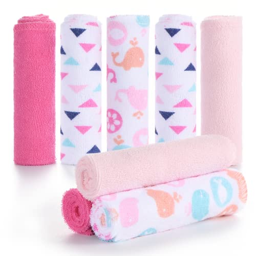 Momcozy Baby Washcloths 8 Peças Toalha Infantil 10"x10" Rosa