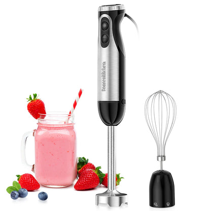 Mixer de Imersão Bonsenkitchen 500W, 20 Velocidades + Turbo, Com Batedor