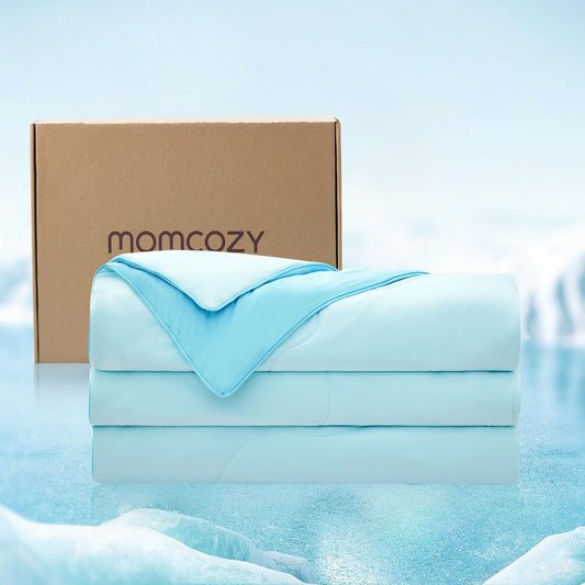 Momcozy Edredom Cooling Comforter 229x229cm Azul Claro Full/Queen