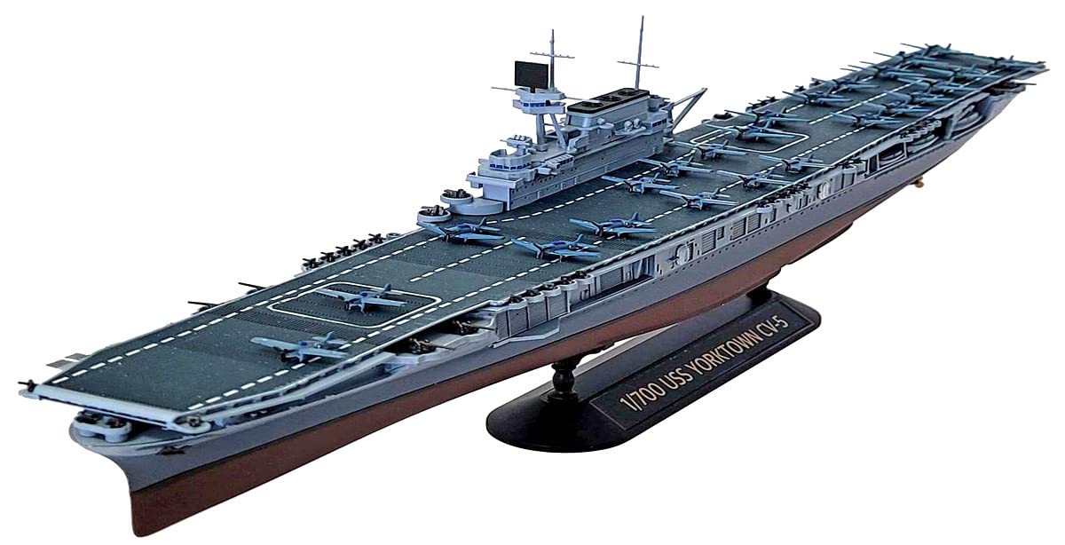 Academy CV-5 Yorktown 1/700 - Porta-aviões da Marinha dos EUA