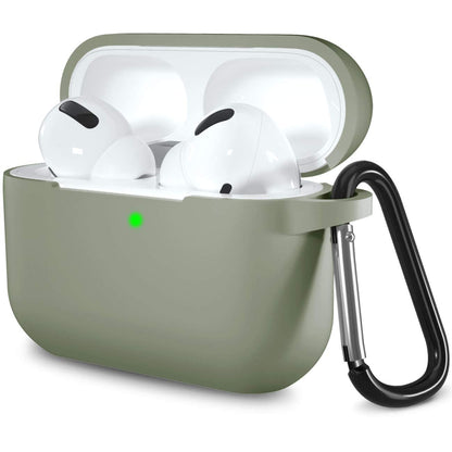 Lerobo Capa Silicone para AirPods Pro com Mosquetão e Proteção Completa (Verde Militar)