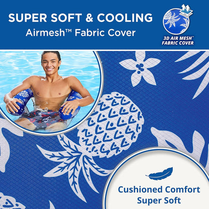 Aqua LEISURE Flutuador Inflável de Piscina Azul Hibisco