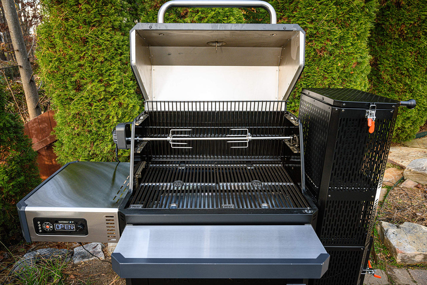 Masterbuilt Kit de Acessório Rotisserie para Gravity Series com Espetos em Aço Inox e Motor Elétrico