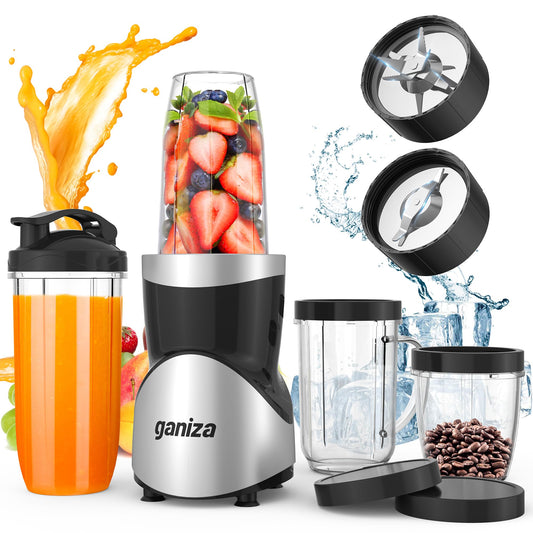 Liquidificador Ganiza 900W para Shakes e Smoothies, 15 Peças, BPA-Free