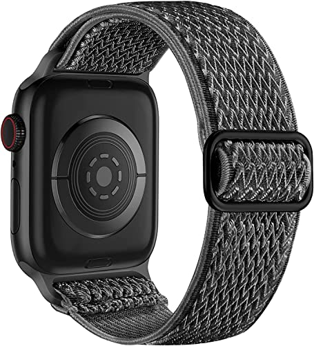 Lerobo Pulseira Nylon Elástica Apple Watch Series 9/8/7 Ultra (Cinza Escuro)