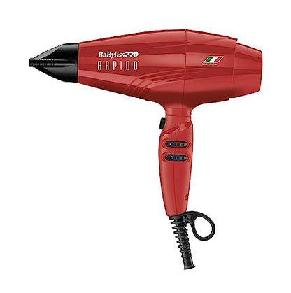 Secador BaBylissPRO Nano Titanium Rapido 2000W Vermelho Itália