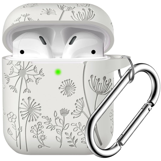 Lerobo Capa Gravada p/ AirPods 1/2 Geração c/ Mosquetão (Starlight)