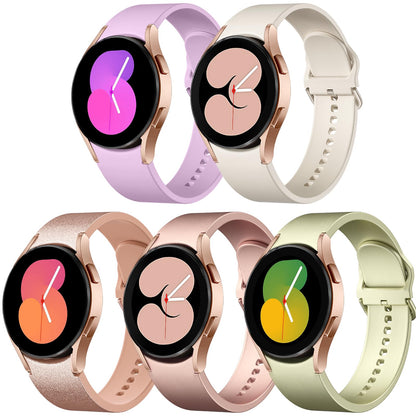 Lerobo 5 Pulseiras Silicone Galaxy Watch (Rosa/Dourado/Lavanda/Bege/Shine Rosê)