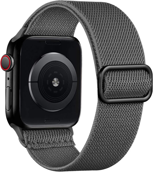 Lerobo Pulseira Trançada Nylon para Apple Watch, Solo Loop, 49mm (Cinza)