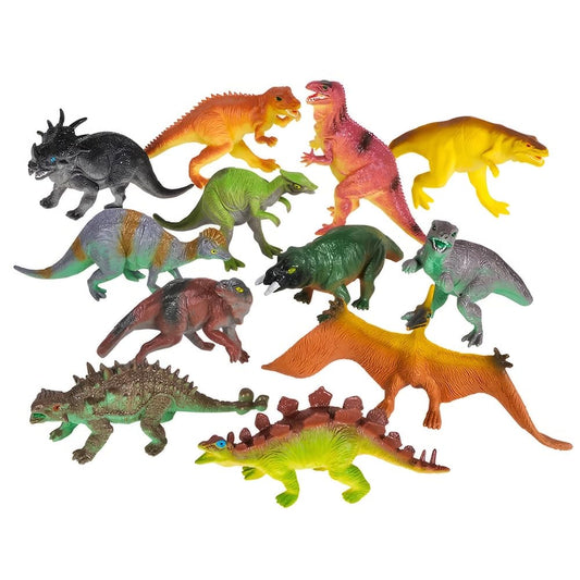 Rhode Island Novelty Dinossauros 5,5" (Diversas Cores e Espécies) - 12 Unidades