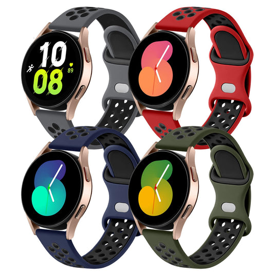 Lerobo Pulseira de Silicone para Galaxy Watch (Preto/Verde)