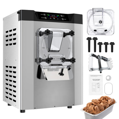 Takywep Máquina de Sorvete 1400W 20L/H Aço Inox Prata com Display