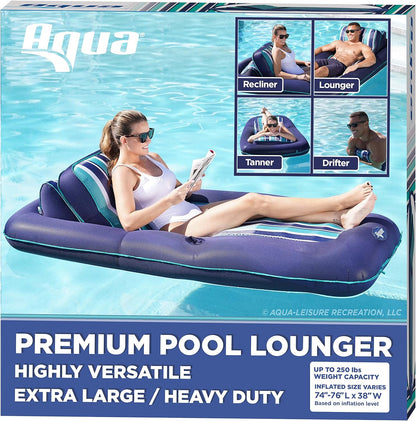 Aqua Premium Espreguiçadeira de Piscina Extra Grande