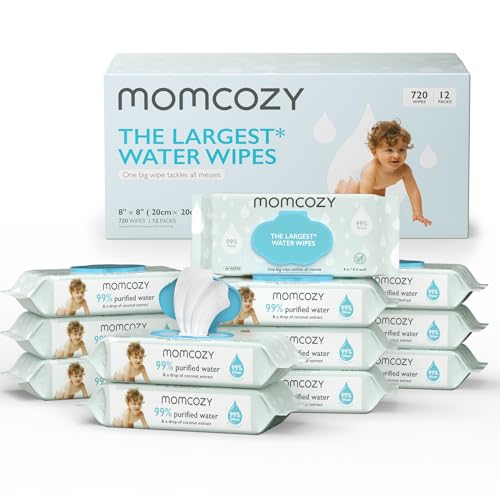 Momcozy Lenços Umedecidos Hipoalergênicos Extra Grandes - 720 Unidades