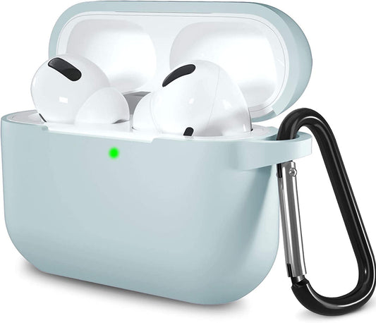 Lerobo Capa Silicone Lavável p/ AirPods Pro com Mosquetão (Turquesa)