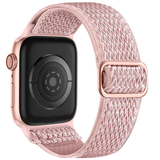 Lerobo Pulseira de Nylon Elástica Ajustável para Apple Watch (Rosa Pink)