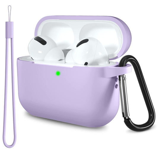 Lerobo Capa AirPods Pro 2 com Mosquetão e Alça (Lavanda)