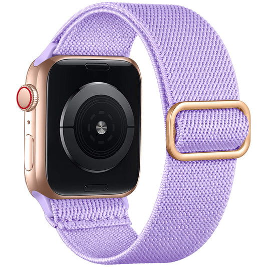 Lerobo Pulseira Trançada de Nylon p/ Apple Watch, Ajustável, M/L (Lavender)