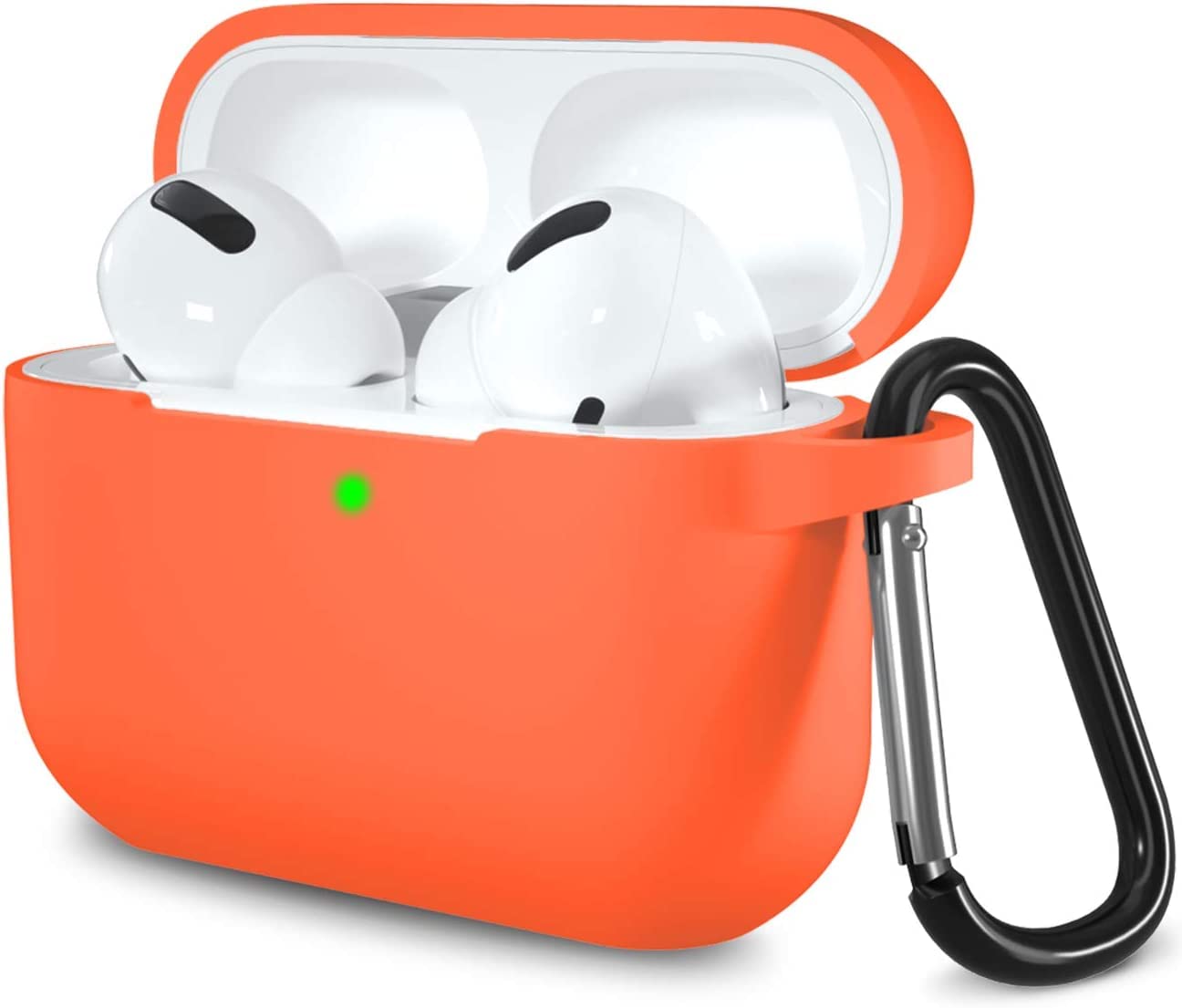 Lerobo Capa Protetora AirPods Pro com Mosquetão (Laranja)