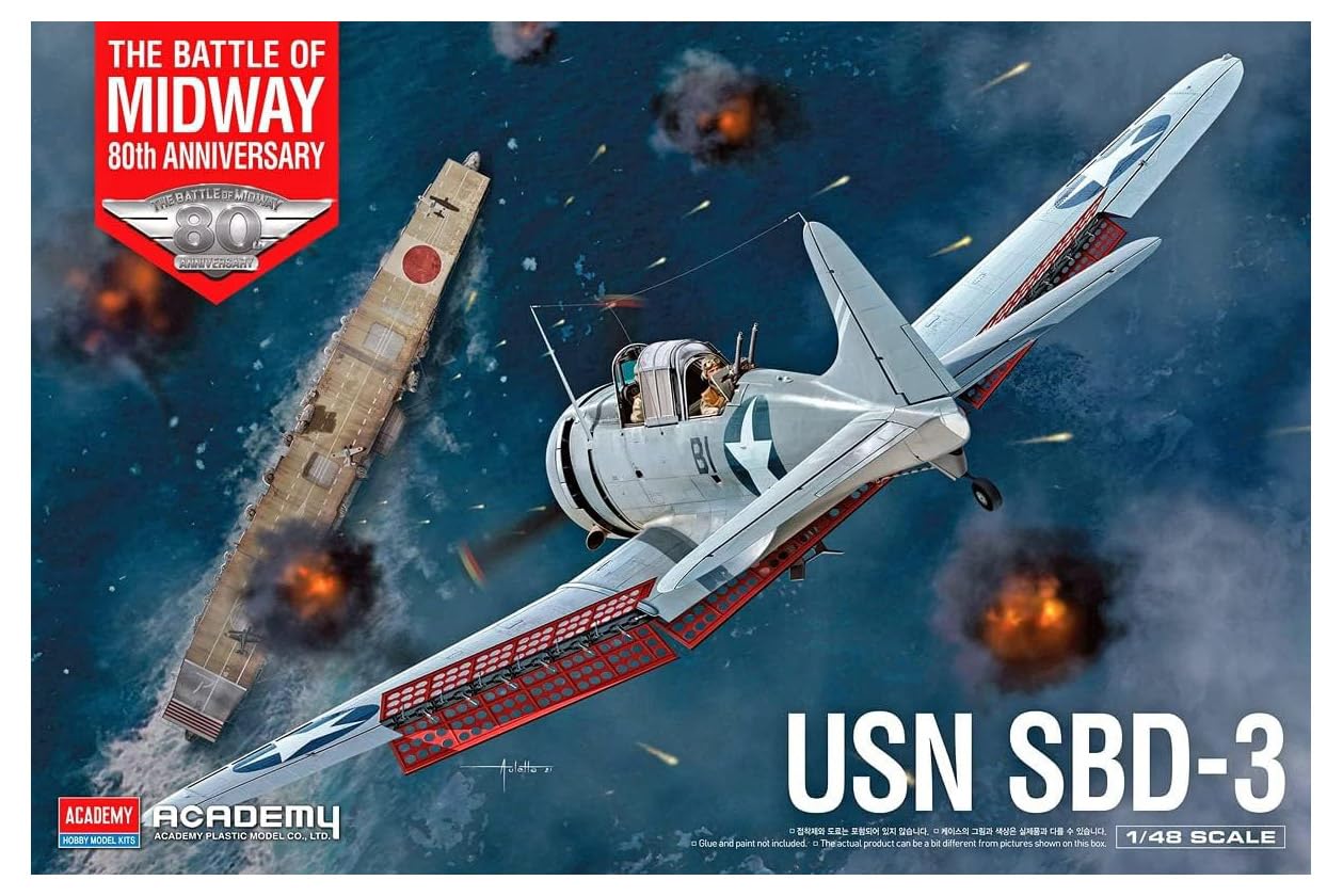 Academy 1/48 US Navy SBD-3 Dauntless, Operação Midway Kit de Modelo