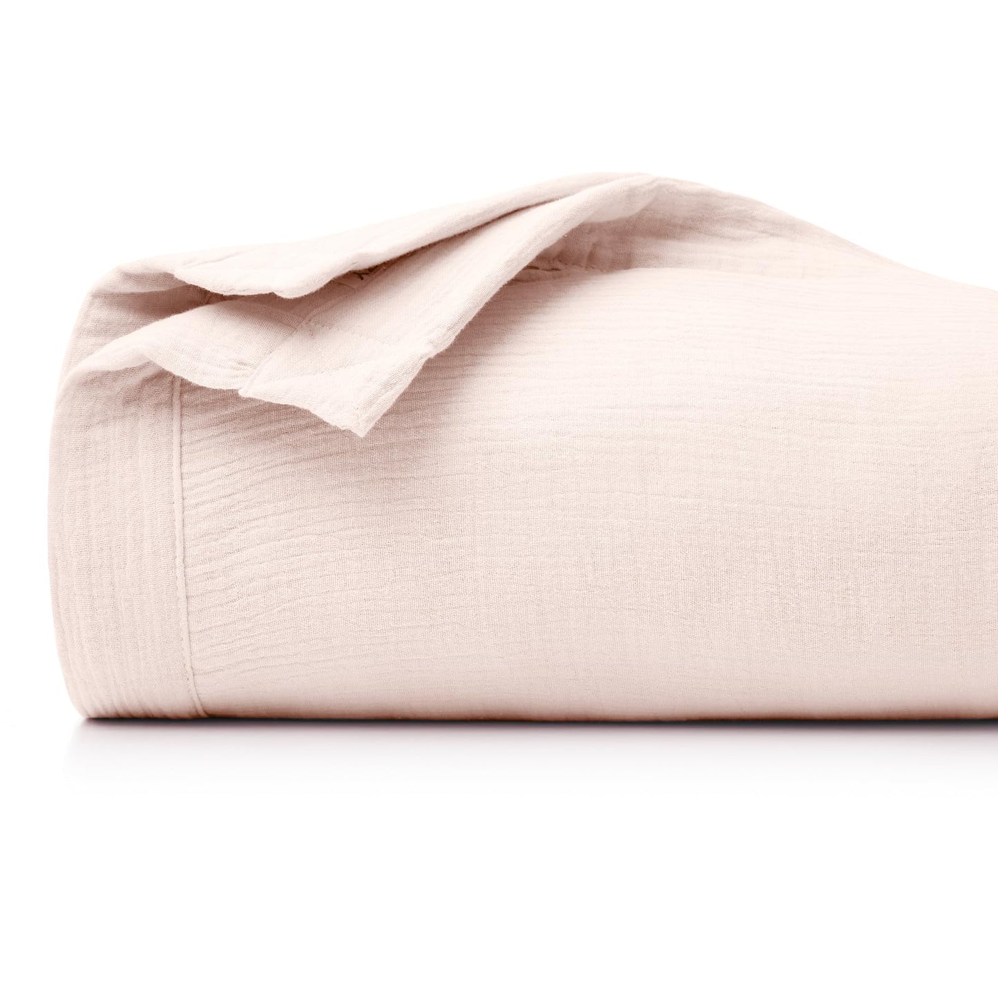 Momcozy Cobertor Muslin Algodão Orgânico 4 Camadas 119 cm Blush