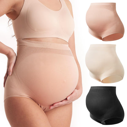 Momcozy Sutiã de Maternidade Alta Cintura 3 Peças Suporte Abdominal XG