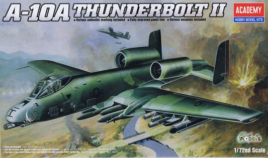 Academy Kit de Modelagem 1/72 A-10A Thunderbolt II (Diversas Armas)