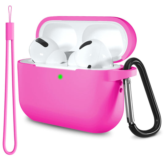 Lerobo Capa c/ Mosquetão p/ AirPods Pro 2/1 Geração (Rosa Pink)