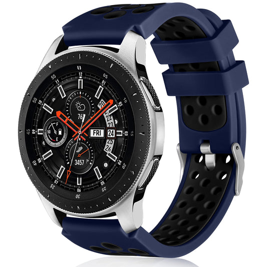 Lerobo Pulseira Compatível com Samsung Galaxy Watch 46mm (Preto Midnight /azul escuro)