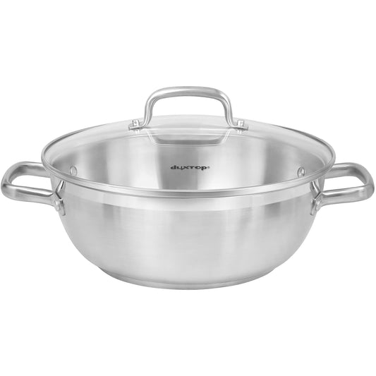 Duxtop Panela Inox 5,7 Qt com Tampa de Vidro, Tecnologia Impact-bonded