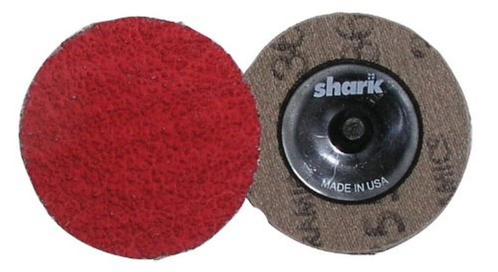 Shark Discos de Lixa Cerâmica 3” – Grit 24, Vermelho, Pacote com 25 Unidades