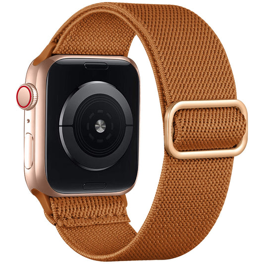 Lerobo Pulseira Trançada p/ Apple Watch 38-49mm, Nylon Ajustável (Caramelo)