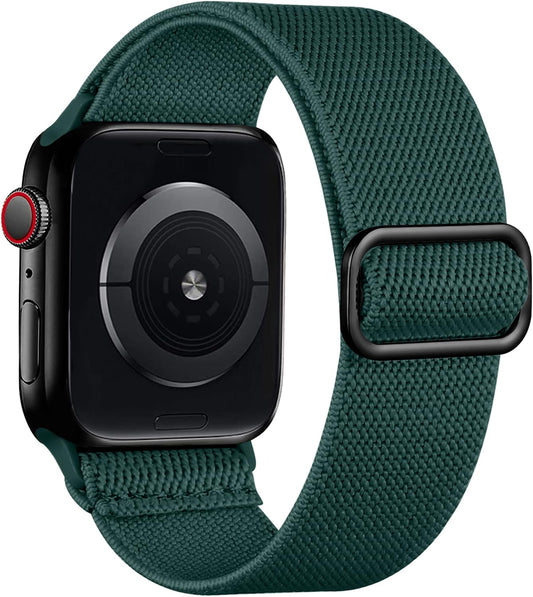 Lerobo Pulseira Trançada Compatível com Apple Watch (Verde Escuro)