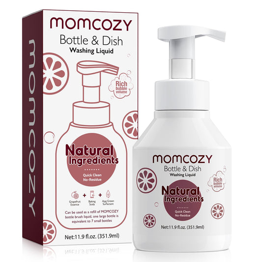 Líquido de Limpeza Momcozy para Escova de Mamadeiras 11,9oz - Branco