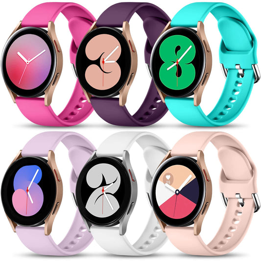 Lerobo 6 Pulseiras Compatíveis com Galaxy Watch (Verde/Roxo/Rosa)