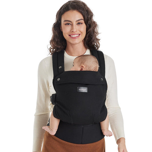 Momcozy Canguru Ergonômico Preto para Bebês de 3 a 20kg