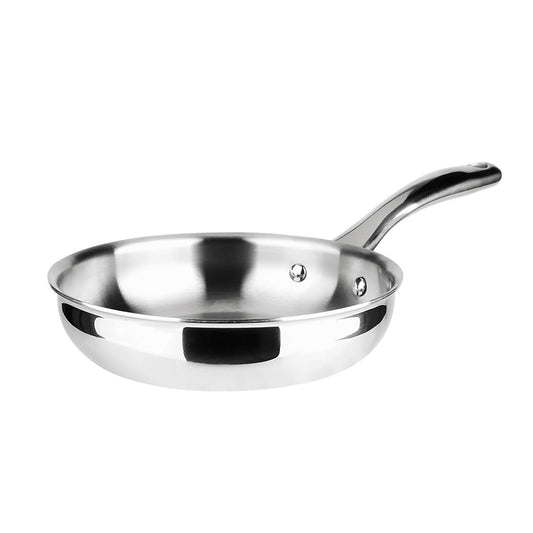 Duxtop Panela Stir-Fry Aço Inox Tri-Ply 8" para Indução (Prata)