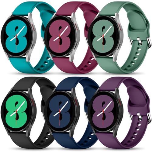 Lerobo 6 Pulseiras p/ Galaxy Watch, Silicone 20mm, 6 Cores