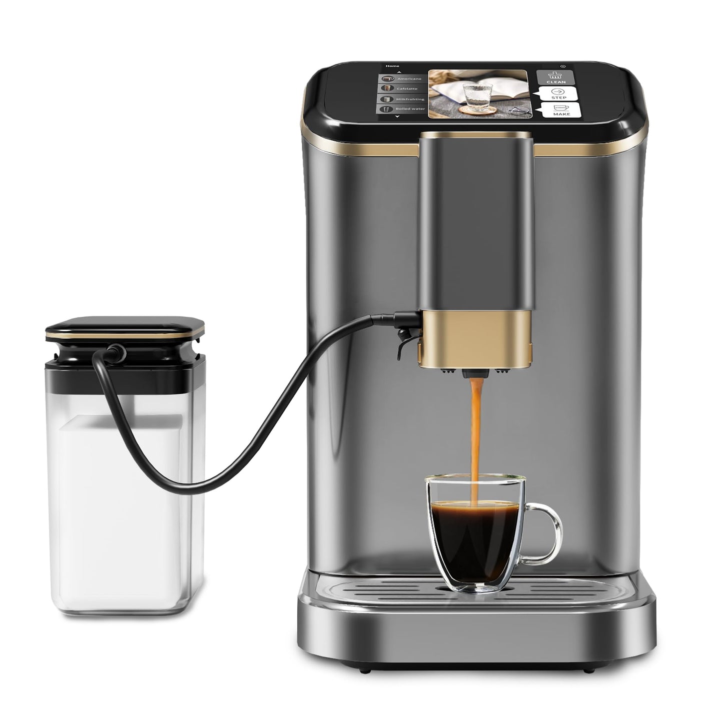 Takywep Máquina de Espresso 20 Bar Ouro Automática com Vaporizador