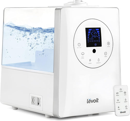 LEVOIT Umidificador 6L Ultrassônico Quente e Frio com Difusor de Óleos (Branco)