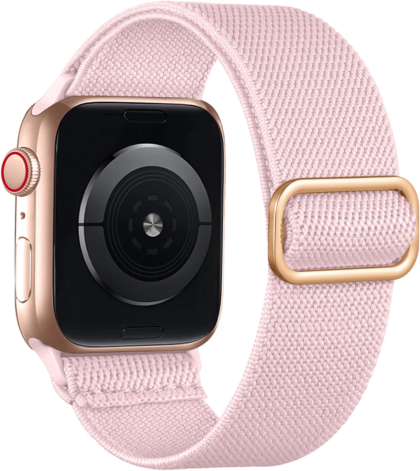 Lerobo Pulseira Trançada Compatível com Apple Watch (Rosa Claro)