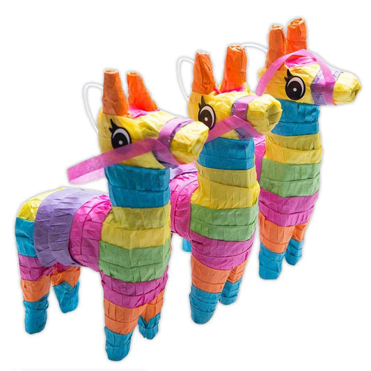 Rhode Island Novelty Mini Piñatas de Burro 4x7" - Conjunto com 3 Unidades